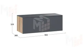 Тумба ТВ Порто ТД-393.03.12 Яблоня Беллуно, Графит софт