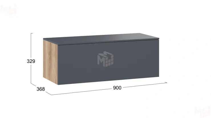 Тумба ТВ Порто ТД-393.03.12 Яблоня Беллуно, Графит софт