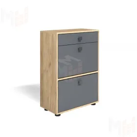 Обувница Мини-Лайт МЛ-7 Дуб крафт золотой/графит