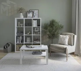 S00128 Энкель 82 журнальный cтол 82x50x45, белый