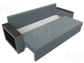 Диван прямой Дубай Лайт полки слева ( Серый )
