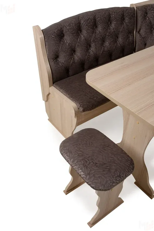 Кухонный уголок Орхидея Люкс (ясень/флок Графит)