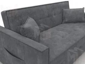 Диван прямой Лига-104 (160) ( BRUT 16 темно-серый )