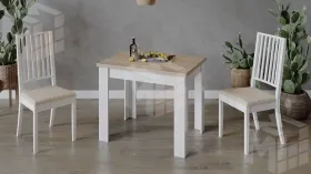 Стол раздвижной Промо тип 3 Белый, Дуб Сонома светлый