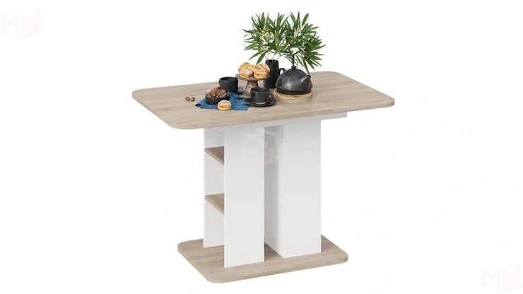 Стол раздвижной Мюнхен Тип 2 Белый Ясень, Дуб Сонома