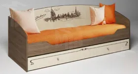 Кровать с выдвижным ящиком Фанки Тревел ФТР-01