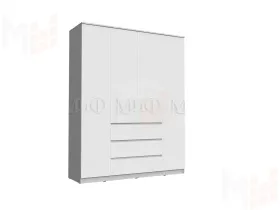 Шкаф Челси 1600 (белый/белый глянец)