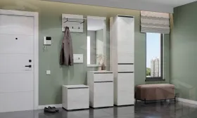 Прихожая ГРЕТТА  Дуб Крафт белый - Антрацит №11