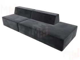 Диван прямой модульный Монс Модерн правый ( TOWER 11 темно-серый )