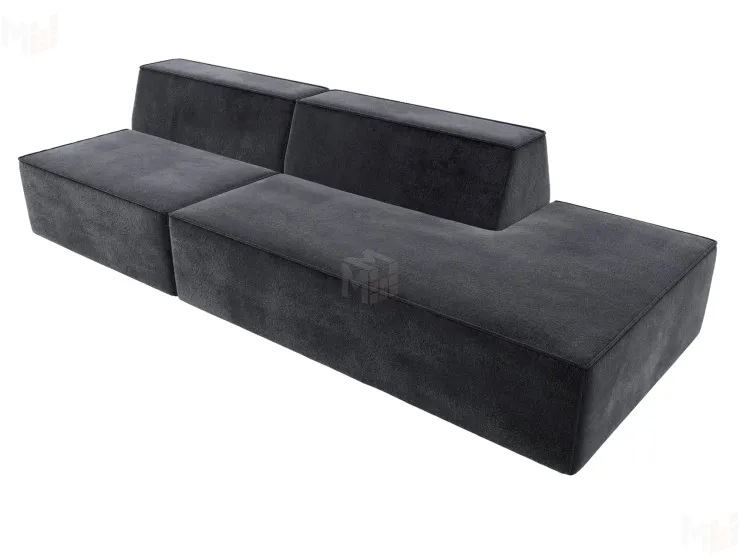 Диван прямой модульный Монс Модерн правый ( TOWER 11 темно-серый )