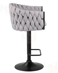 Стул барный DOBRIN LEON (серая ткань (LAR 275-17))