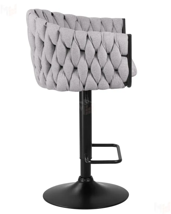 Стул барный DOBRIN LEON (серая ткань (LAR 275-17))