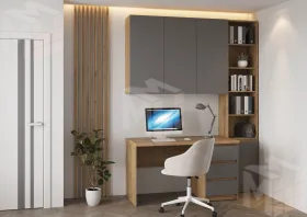 Стол письменный Бостон СП-001 (крафт золотой/серый шифер)