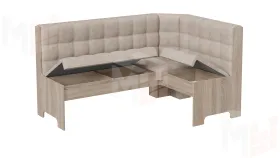 Кухонный уголок Флорида Дуб Сонома трюфель, Микровелюр Wellmart Dark Beige