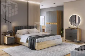 Спальный гарнитур Адам К2  дуб крафт золотой/графит