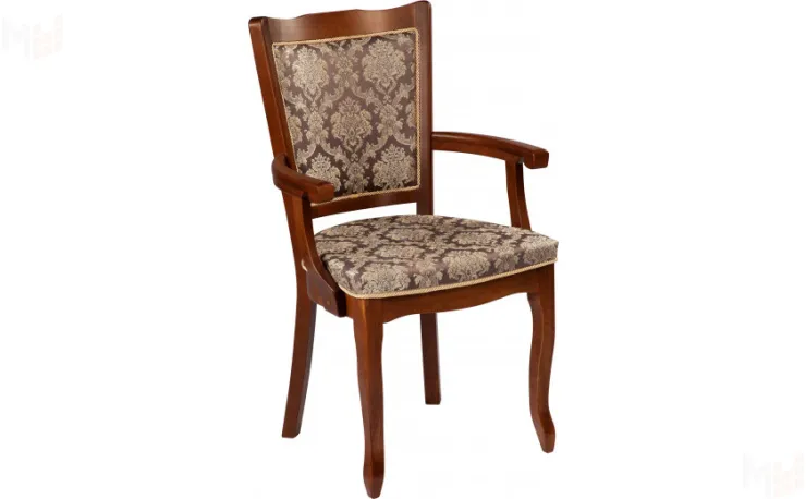 Кресло деревянное с подлокотниками Лорель Миланский орех