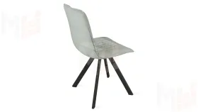 Стул Хьюго К2 Черный муар, Велюр Confetti Silver