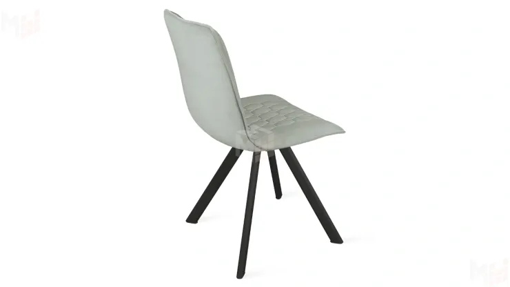 Стул Хьюго К2 Черный муар, Велюр Confetti Silver