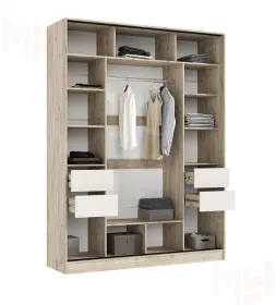 Шкаф-купе Роджина (дуб крафт серый/кашемир)