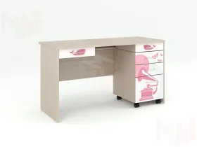 Письменный стол с тумбой ЮНА 407 + 408