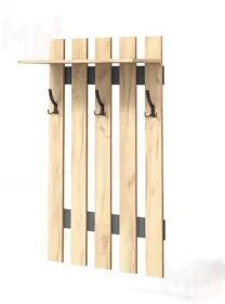 Вешалка Мини-Лайт МЛ-3 Дуб крафт золотой/графит