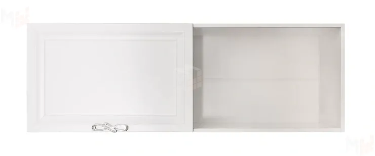 Полка навесная книжная Мишель белый матовый