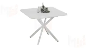 Стол обеденный раздвижной Лиссабон Тип 1 Белый муар, Белый