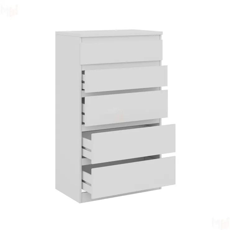 Комод Кастор 5 ящиков белый