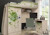 Кровать-чердак ФУТ-4/1 и письменный стол ФУТ-13/1 серия Футбол