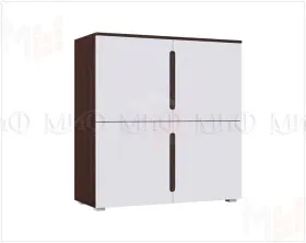 Тумба Ким 4 двери (белый/венге)