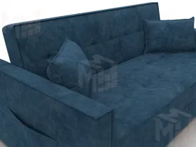 Диван прямой Лига-104 (160) ( BRUT 11 синий )