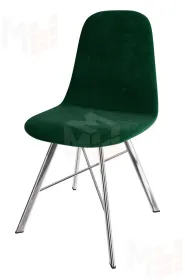 Стул Кассиопея (велюр изумруд, ноги хром)