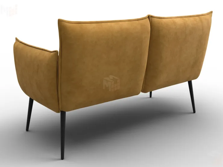 Диван прямой Лига-083 ( велюр BRUT 10 желтый )