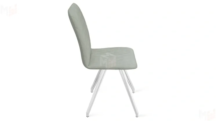 Стул Стенли К4 Белый матовый, Велюр Confetti  Silver