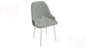 Стул Гранд К1К Белый матовый, Велюр Confetti Silver