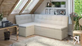 Кухонный диван Домино со спальным местом (кашемир крем)