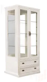 Витрина Натали 2-ств белый глянец