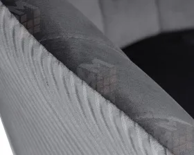 Кресло дизайнерское DOBRIN EDISON BLACK (серый велюр (1922-19))