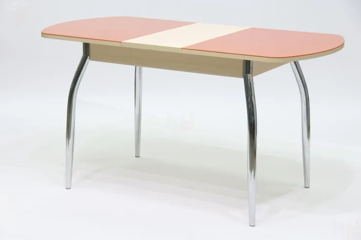 Стол раздвижной Гала-1 (беленый дуб/оранжевый)