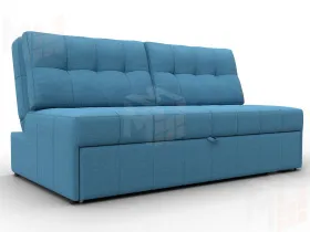 Диван прямой Лига-107 (160) ( Амур 10 голубой )