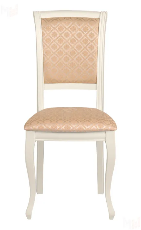 Обеденная группа стол Арей 140 Слоновая кость и 6 стульев Арктос Слоновая кость/Бежевый жаккард