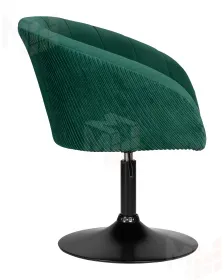 Кресло дизайнерское DOBRIN EDISON BLACK (зеленый велюр (1922-9))