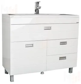 Тумба под умывальник "Elen 100" Cube с тремя ящиками В3 Домино