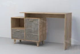 Стол Письменный СТ-2 на ножках Эго Дуб Крафт Золотой/Камень Темный