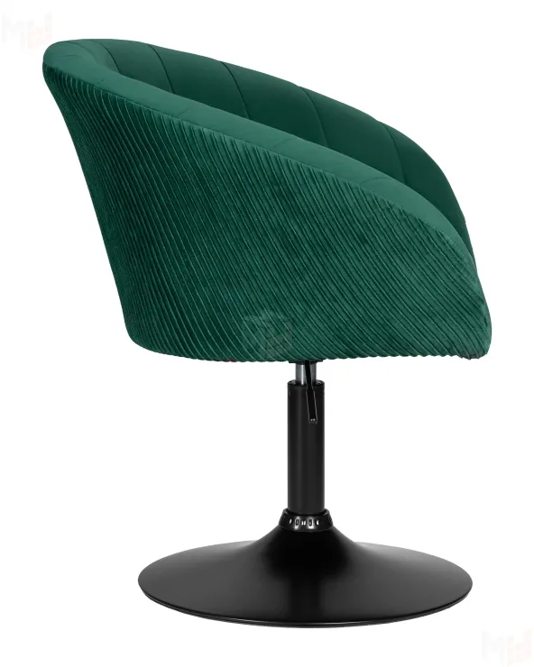 Кресло дизайнерское DOBRIN EDISON BLACK (зеленый велюр (1922-9))