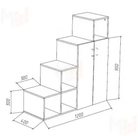 Фанки Кидз Лестница-стеллаж 13/29 СВ