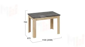 Стол раздвижной Промо  тип 4 Дуб Крафт золотой, Ателье темное