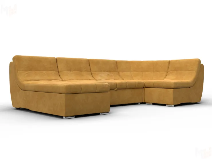 Диван П-образный модульный Холидей ( BRUT 10 желтый )