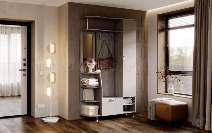 Прихожая Лика-2 (дуб крафт серый/кашемир)