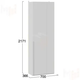 Шкаф угловой с 1 глухой дверью Порто - СМ-393.07.231 Белый